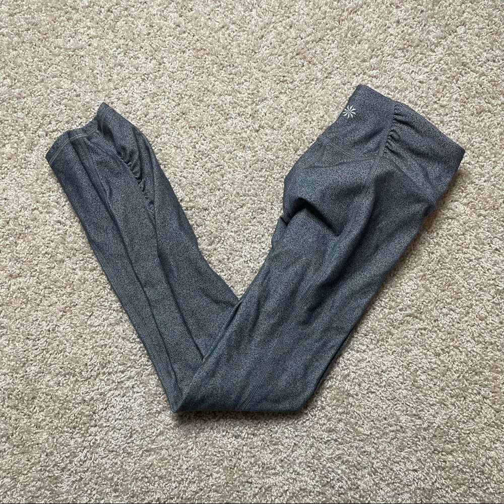Athleta Herringbone Ruched Leggings